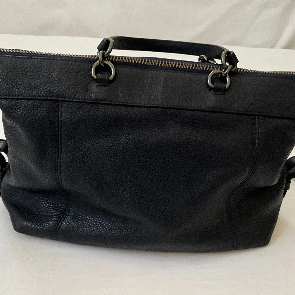 COACH Lennox 2Way Leather Tote Satchel Blue
